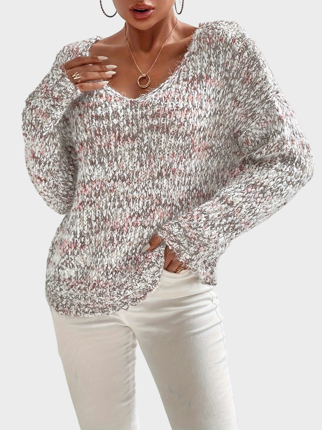 Chryselda - Pulover Casual Cu Mâneci