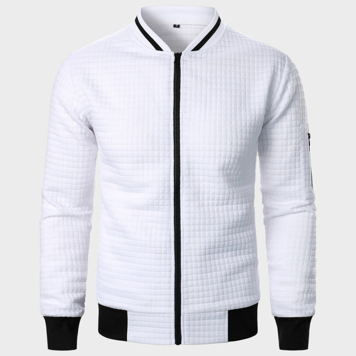 Malcom - Pulover striat cu fermoar