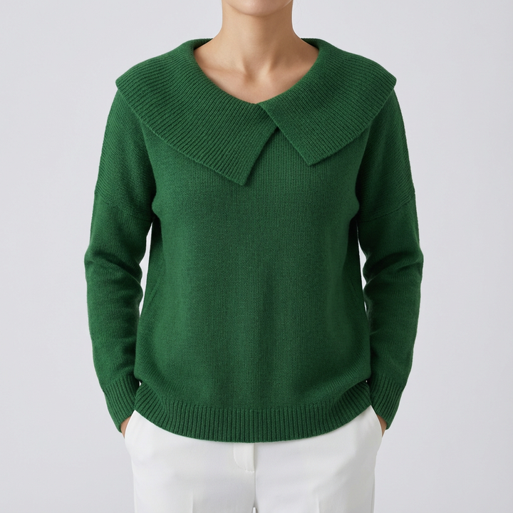 Lucia – Pulover Călduros cu Guler Amplu