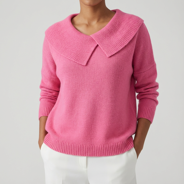 Lucia – Pulover Călduros cu Guler Amplu