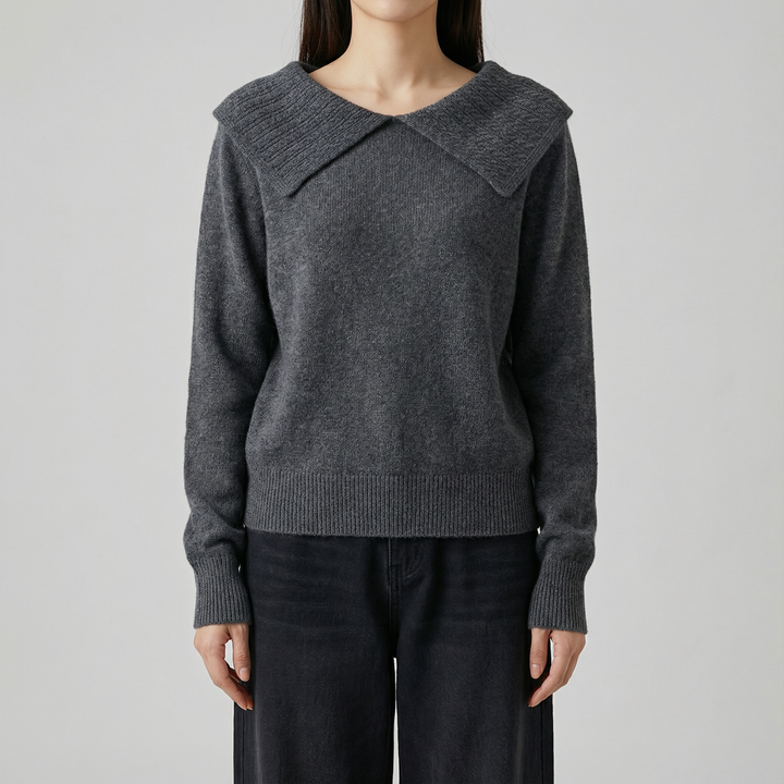 Pulover Premium cu Guler Clasic Rotund