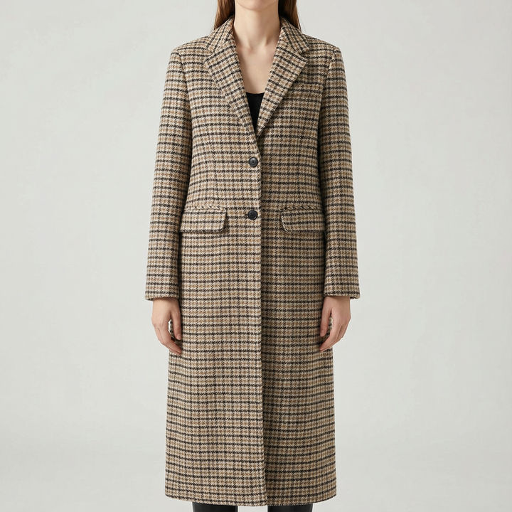 Palton clasic în carouri