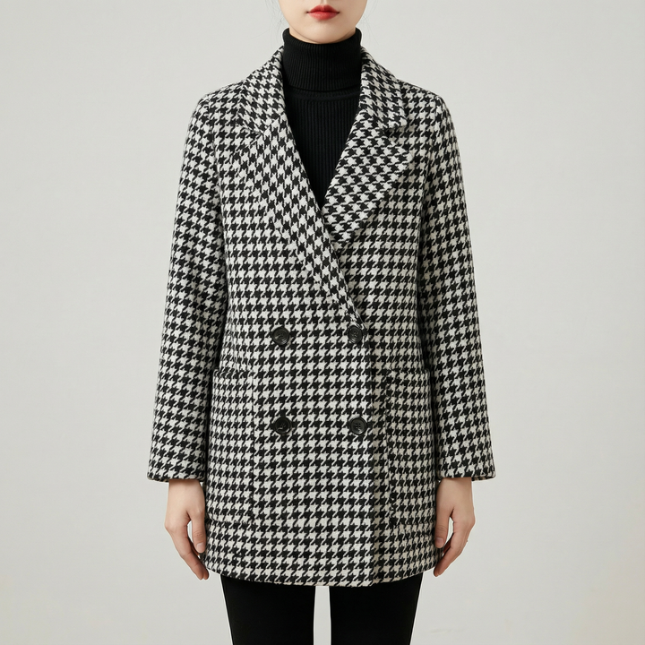 Palton cu model Pepit