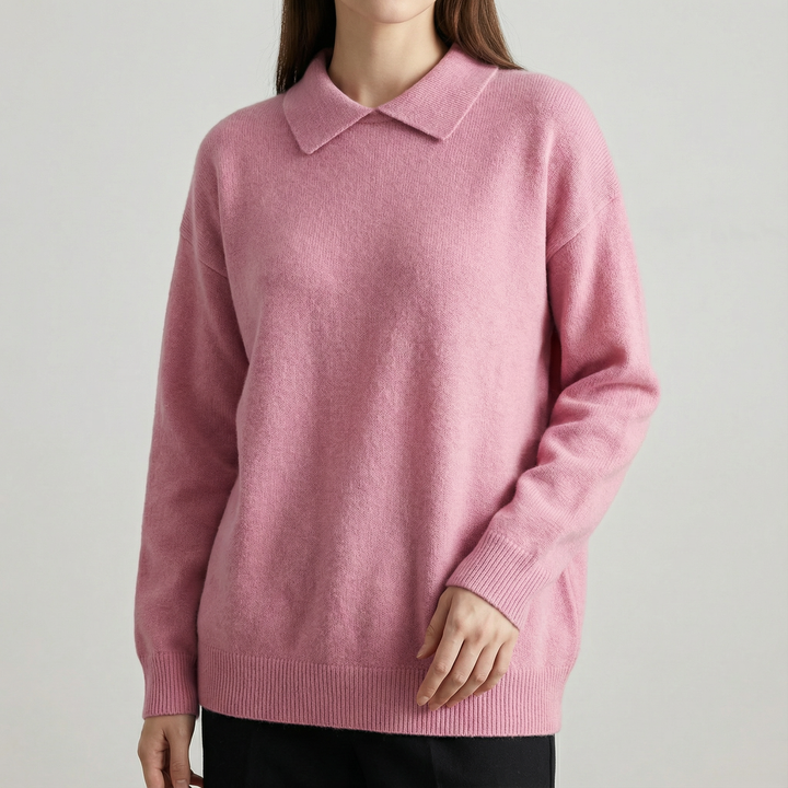 Pulover cu Guler Rotund