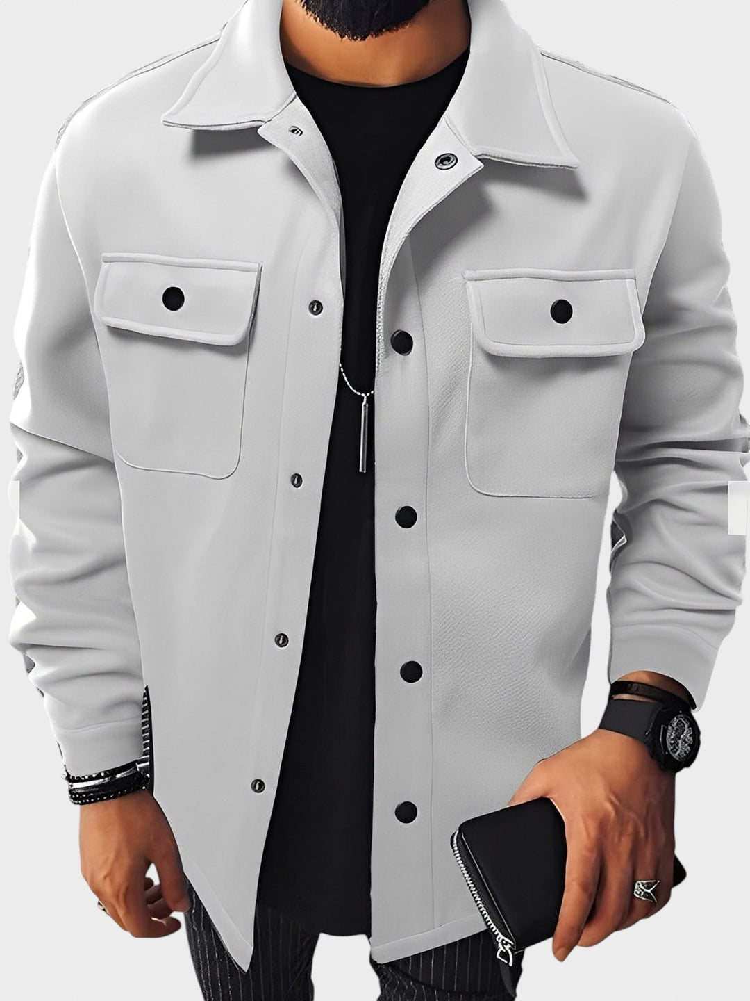 Clinton - Sacou modern cu revere și buzunare