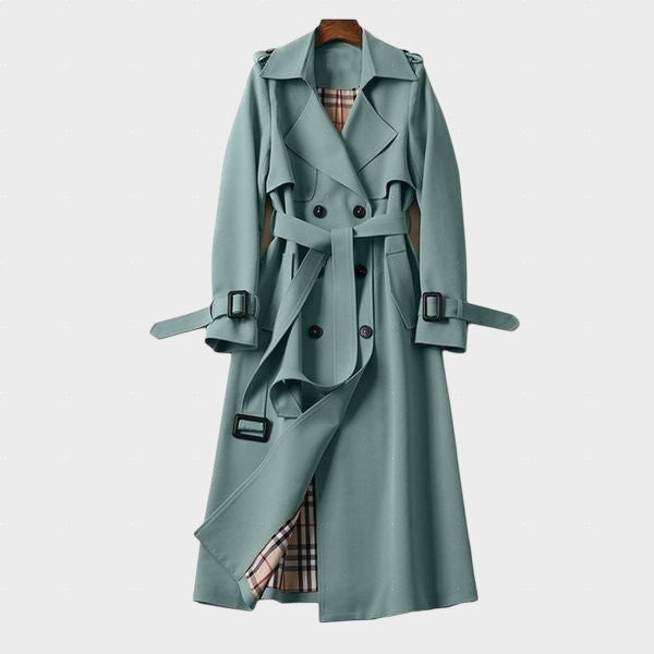 Amoura - Trench Coat cu Curea, Clasic și Elegant