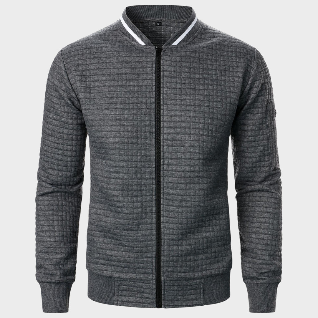 Malcom - Pulover striat cu fermoar