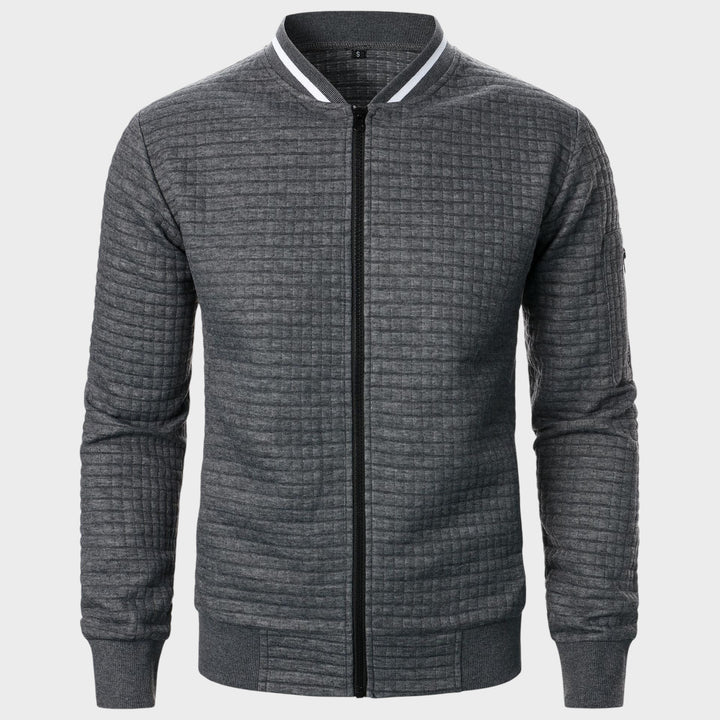 Malcom - Pulover striat cu fermoar