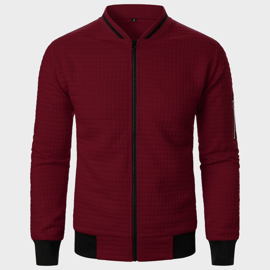 Malcom - Pulover striat cu fermoar