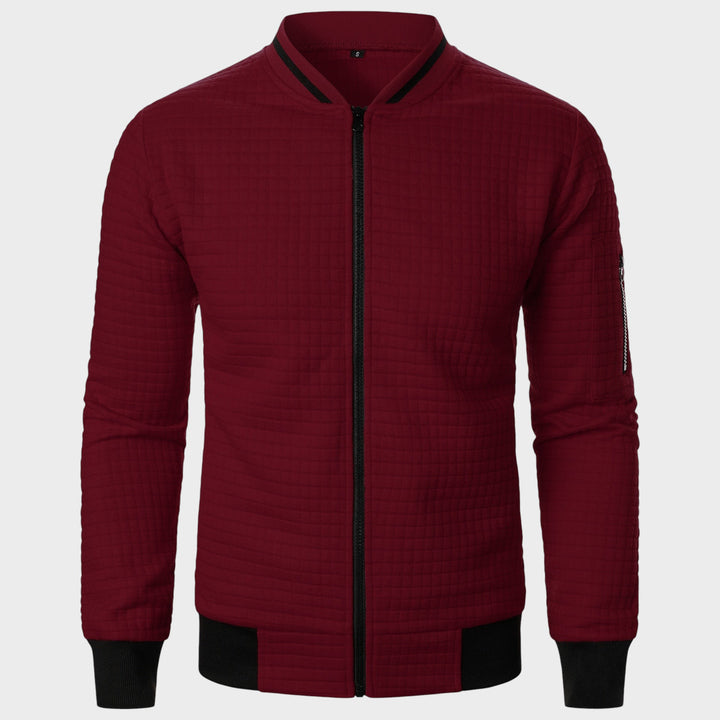 Malcom - Pulover striat cu fermoar