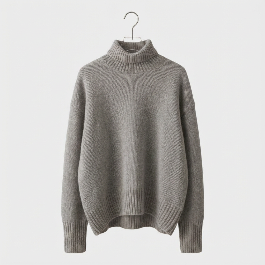 Doina - Pulover din cașmir cu guler înalt