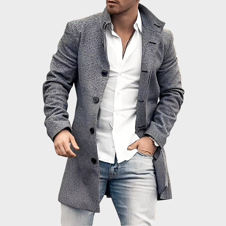 Luke - Palton lung elegant din tweed