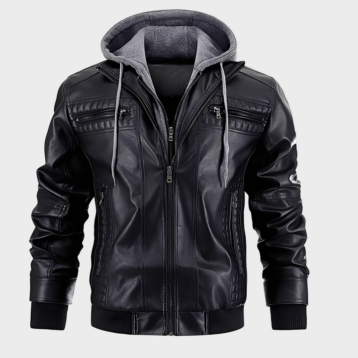 Morley - Geacă tradițională din piele cu glugă