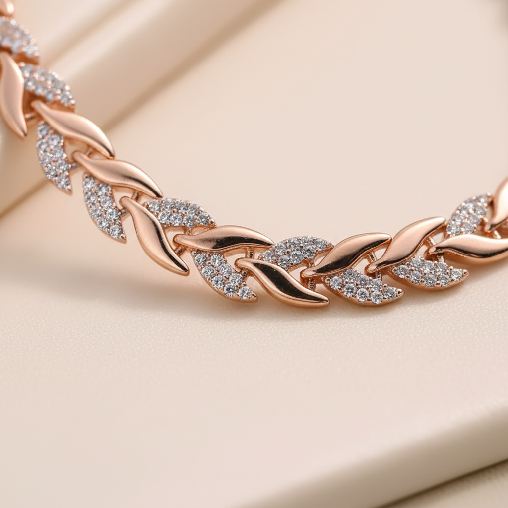 Set elegant de coadă de pește cu stras din sticlă