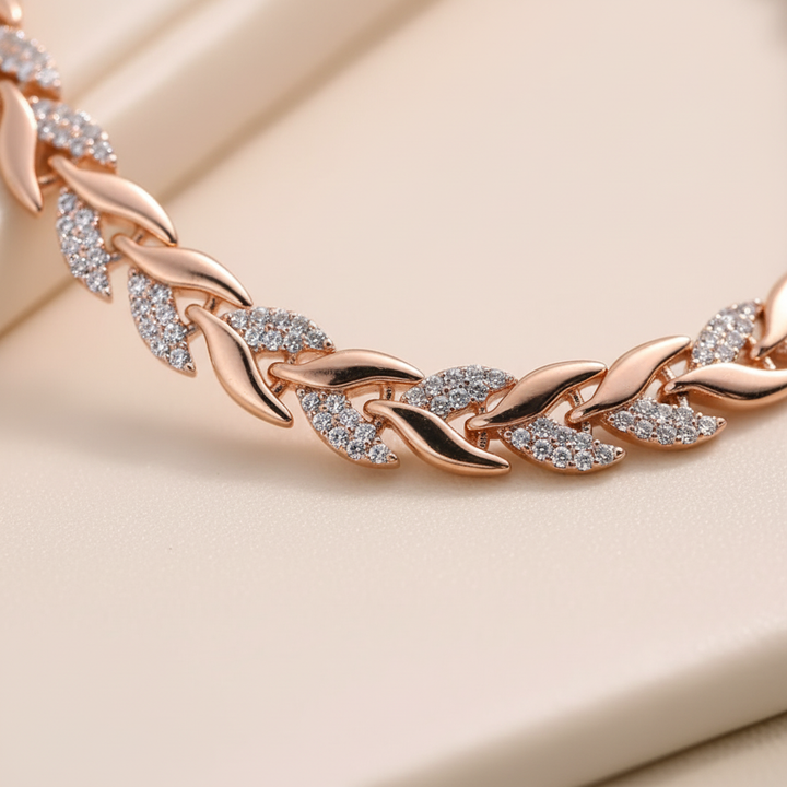 Set elegant de coadă de pește cu stras din sticlă