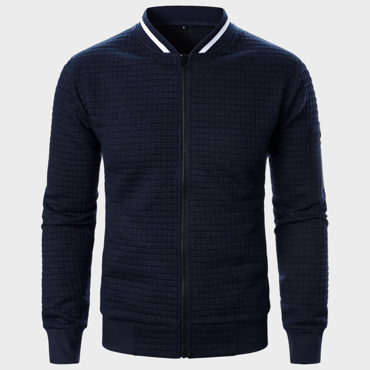 Malcom - Pulover striat cu fermoar