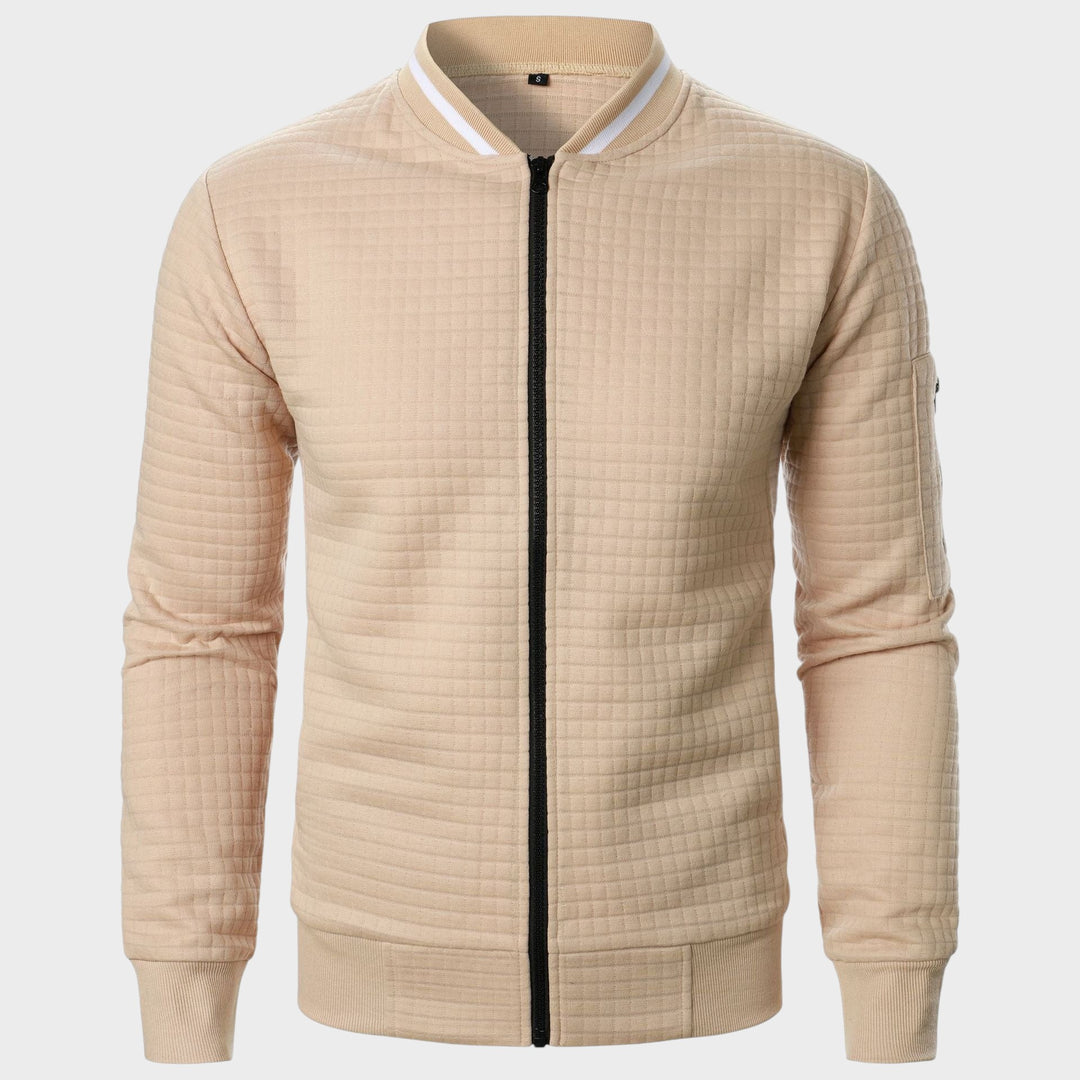 Malcom - Pulover striat cu fermoar