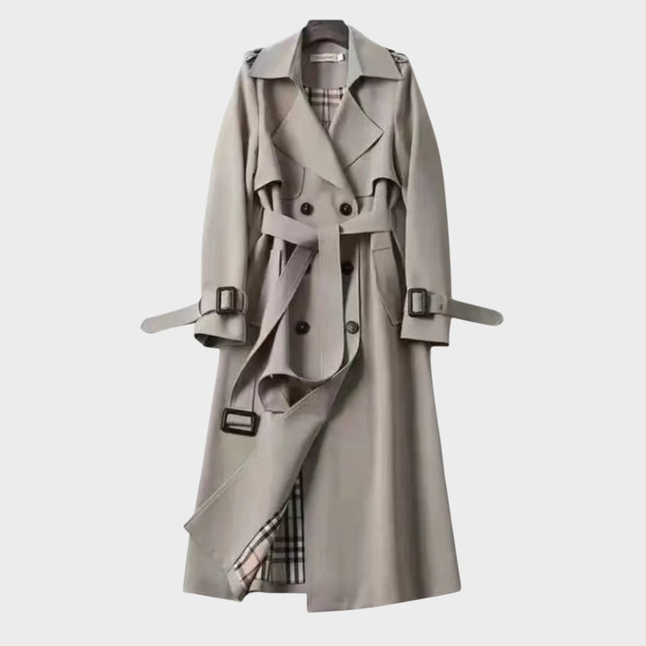 Amoura - Trench Coat cu Curea, Clasic și Elegant