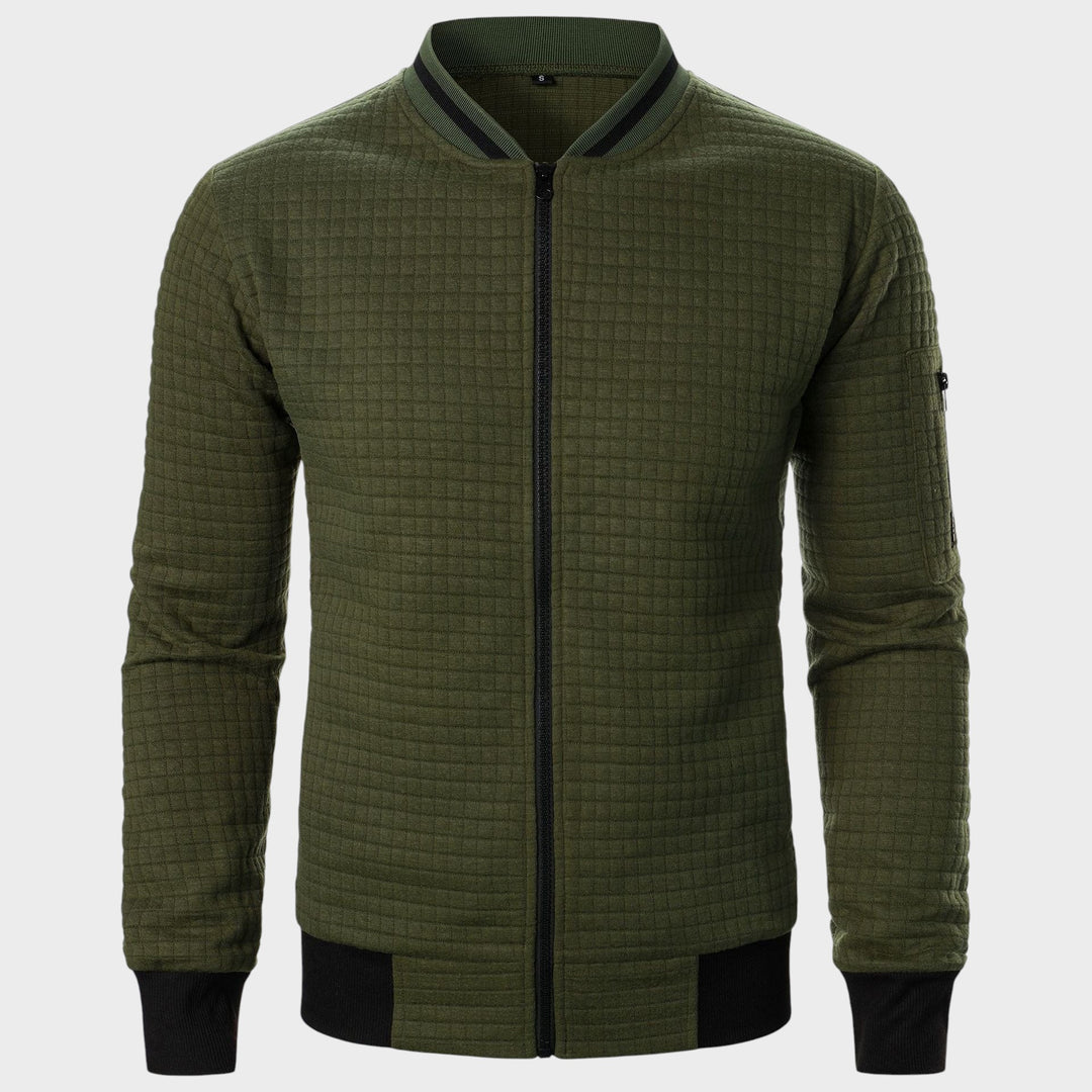 Malcom - Pulover striat cu fermoar