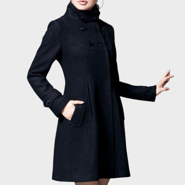 Mirela - Jachetă Stilată cu Buzunare și Glugă