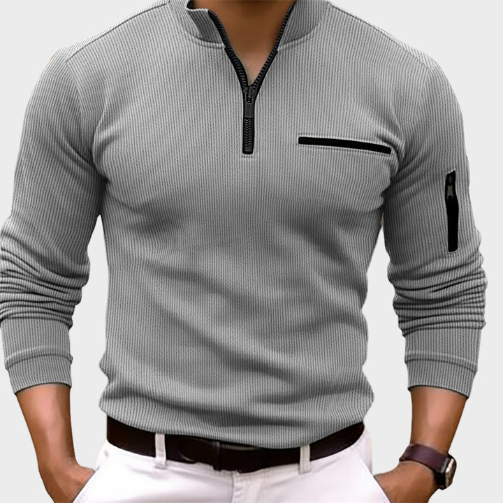 Petre - Cămașă cu mânecă lungă și fermoar