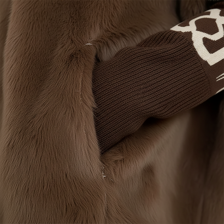 Alexandra - Palton negru casual cu glugă