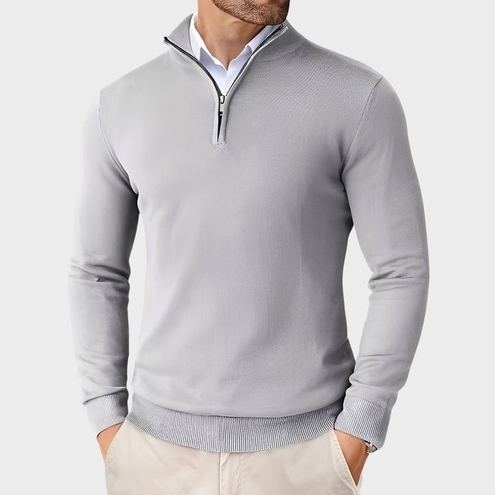 Darrell - Pulover cu fermoar din material tricotat