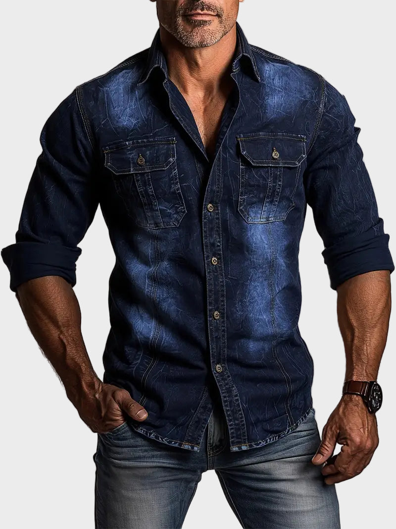 Florin - Cămașă din denim cu buzunare