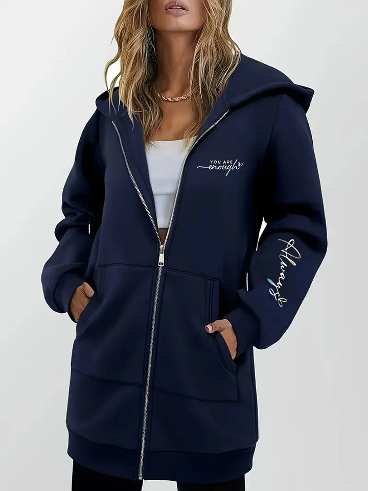 Angeleen - Jachetă Cu Glugă Si Fermoar