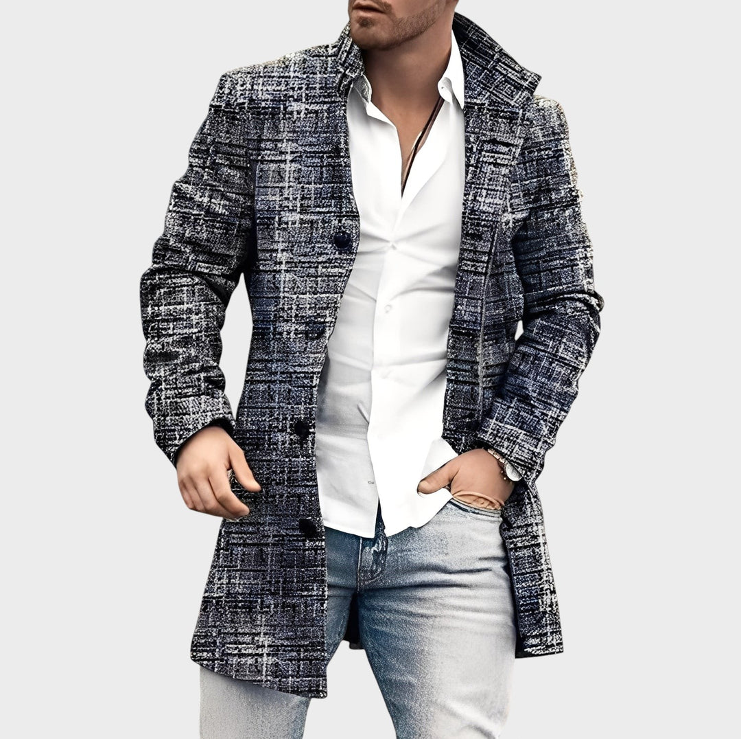 Luke - Palton lung elegant din tweed