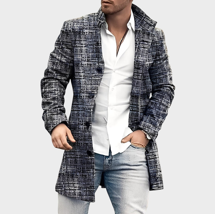 Luke - Palton lung elegant din tweed