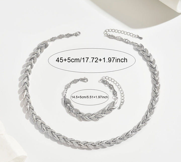 Set elegant de coadă de pește cu stras din sticlă