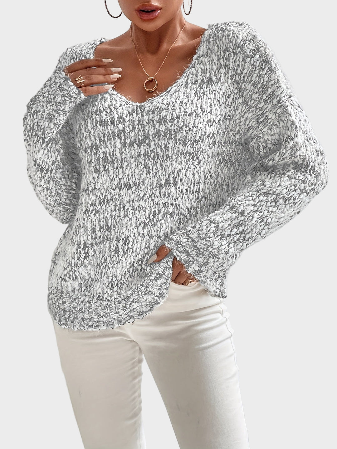 Chryselda - Pulover Casual Cu Mâneci