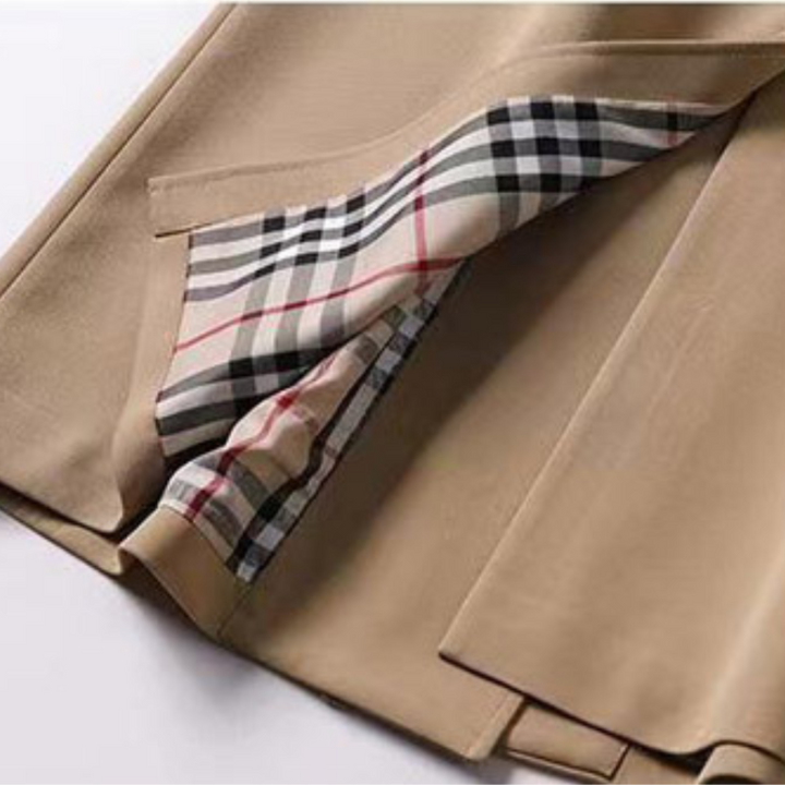 Amoura - Trench Coat cu Curea, Clasic și Elegant