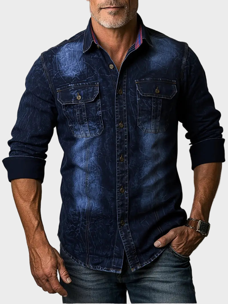 Florin - Cămașă din denim cu buzunare