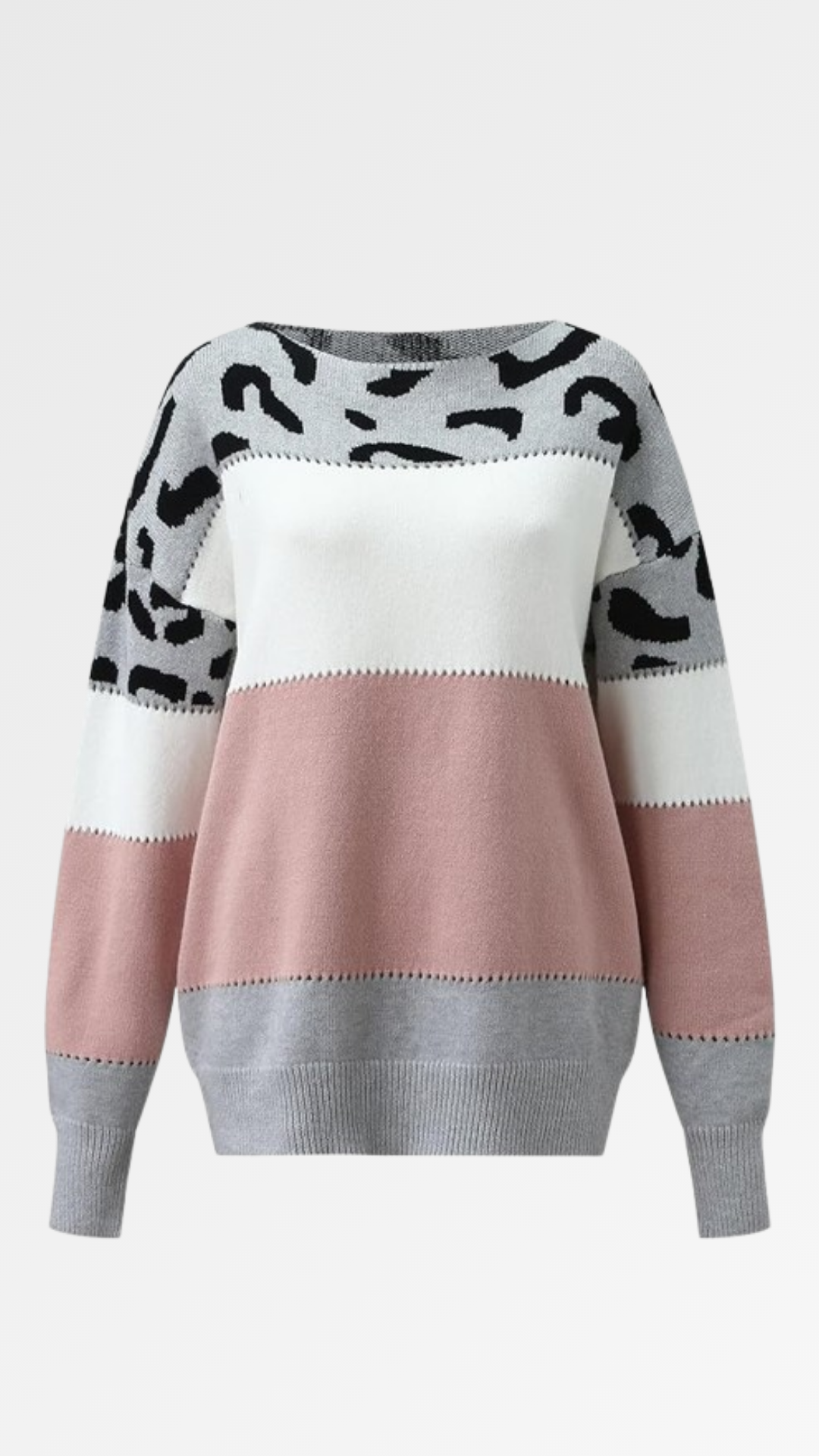 Camelia - Pulover elegant cu imprimeu leopard