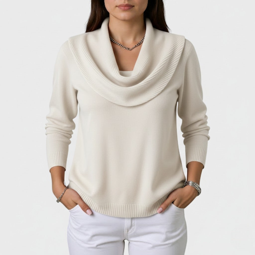 Pulover cu guler drapat