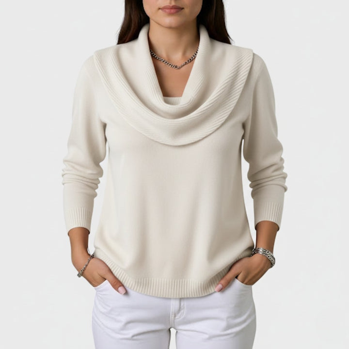 Pulover cu guler drapat