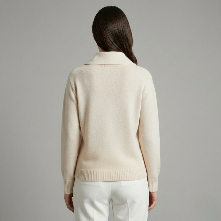 Pulover cu guler drapat