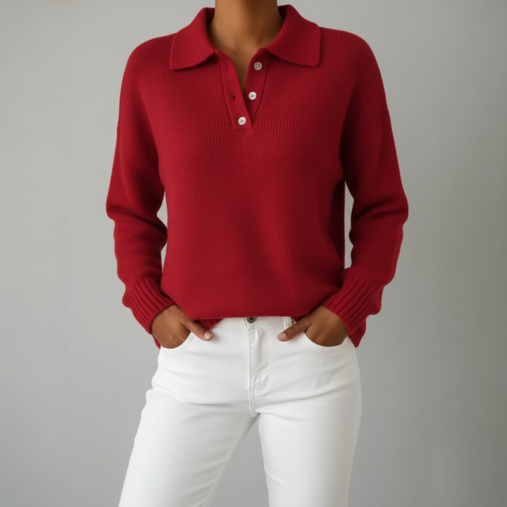 Elena - Pulover moale cu guler