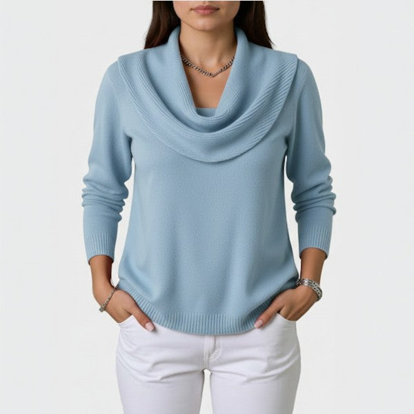 Pulover cu guler drapat