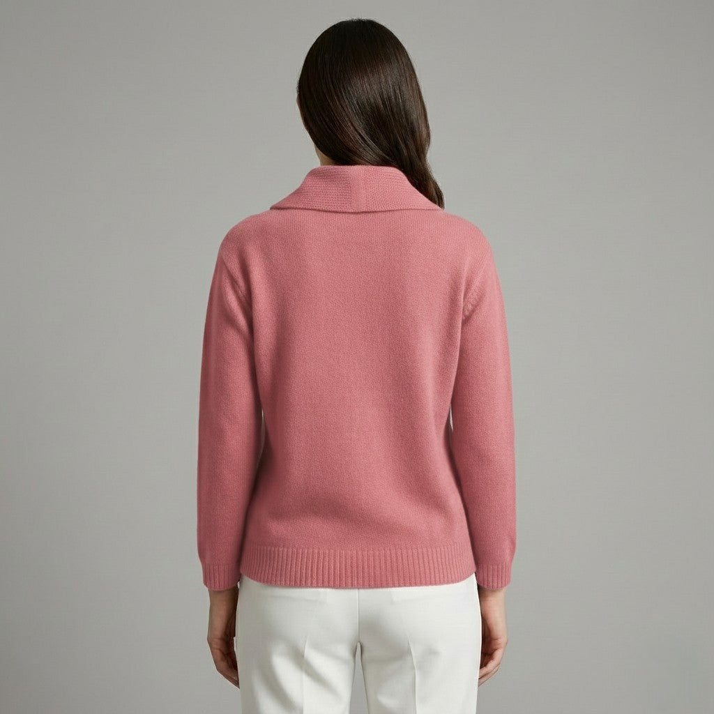 Pulover cu guler drapat