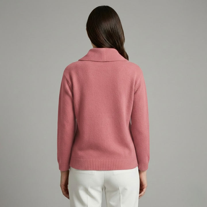 Pulover cu guler drapat