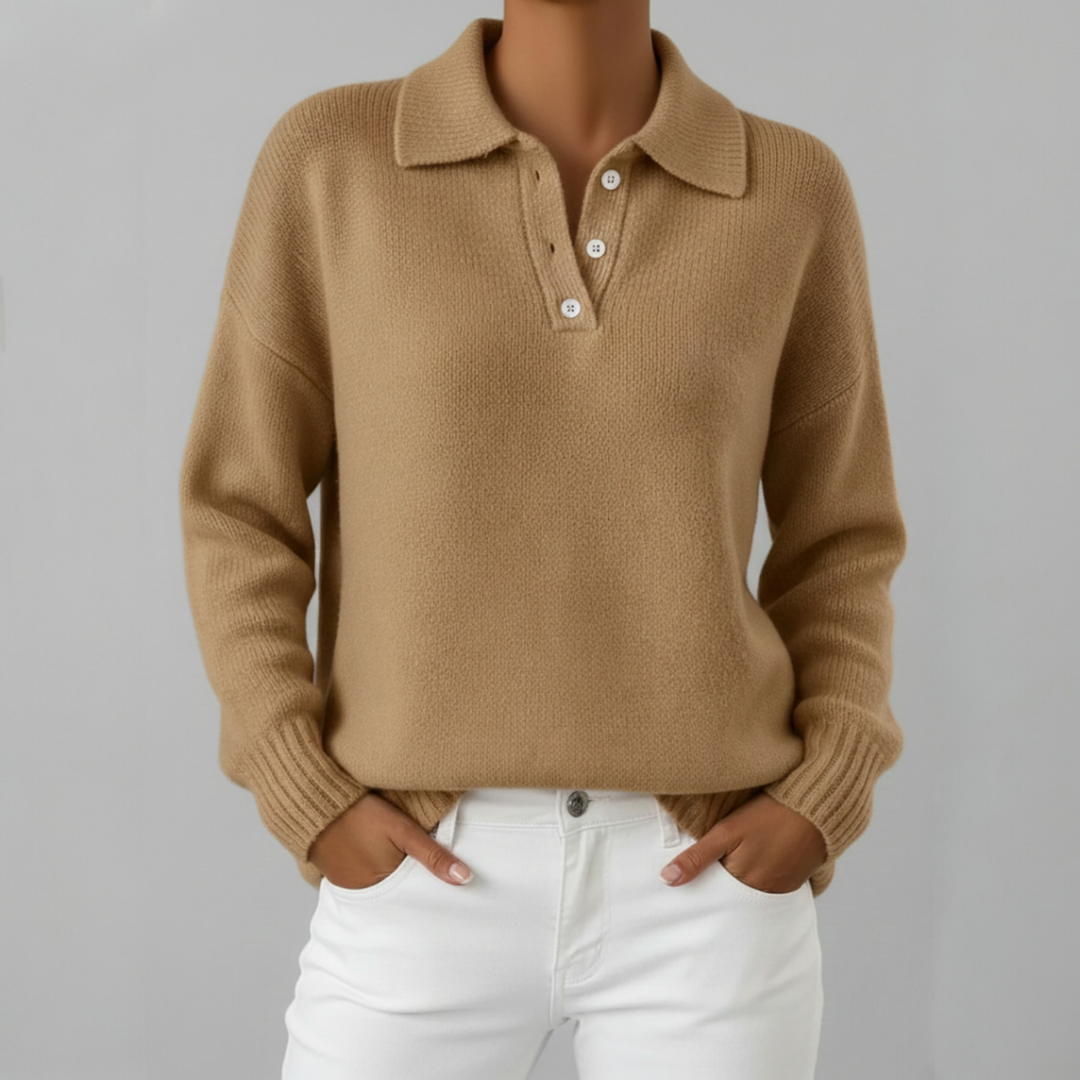 Elena - Pulover moale cu guler