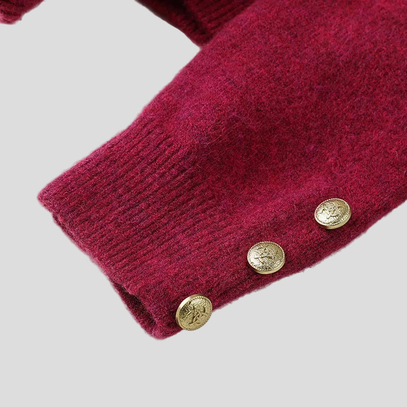 Pulover Spectaculos cu Guler Șal Maxi