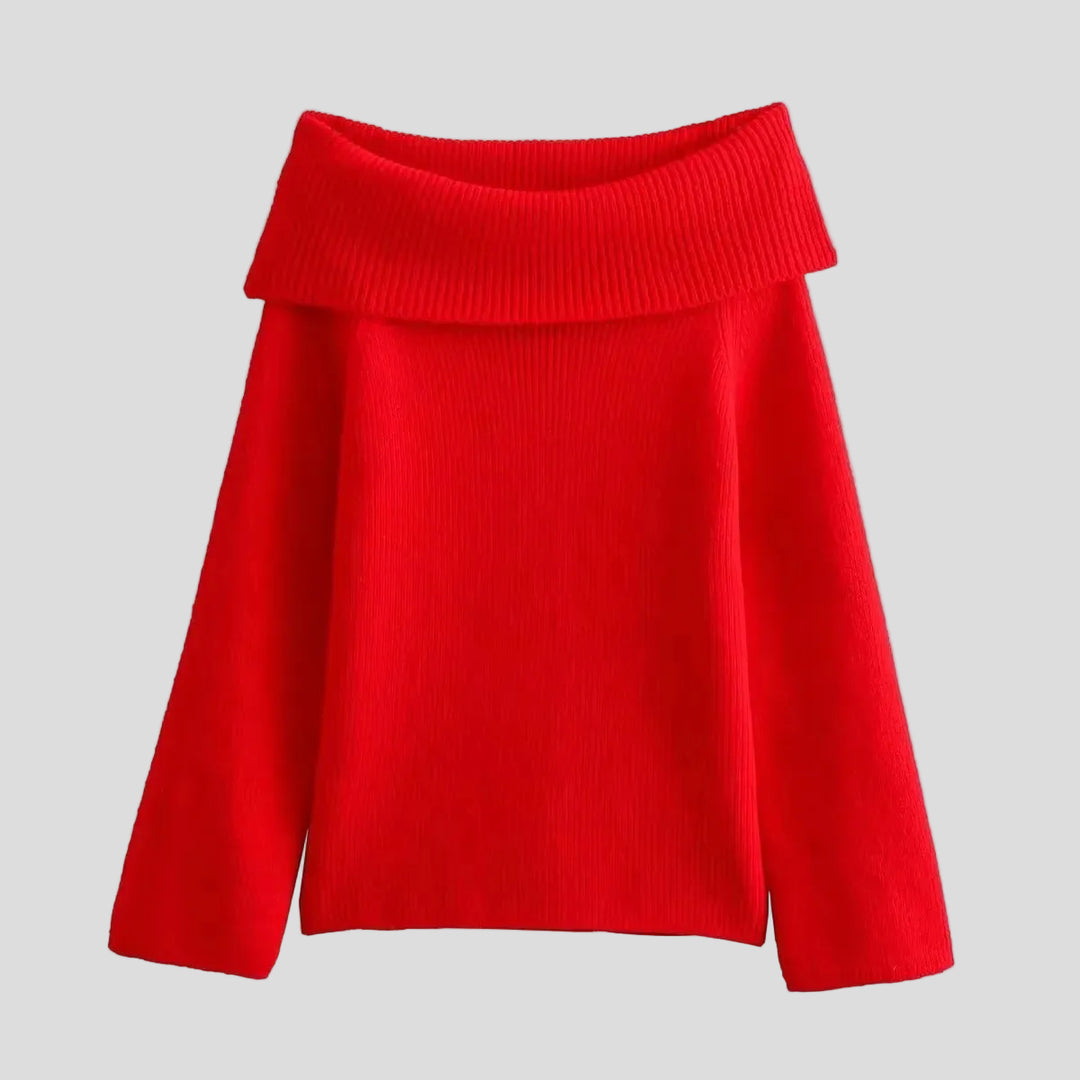 Pulover elegant cu guler căzut