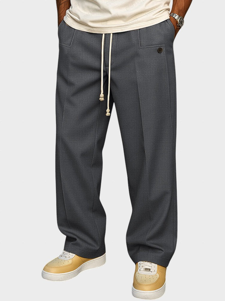 Dumitru - Pantaloni eleganți cu șnur de strângere