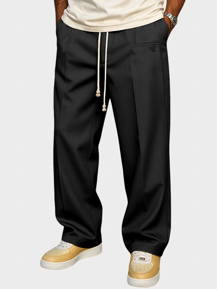 Dumitru - Pantaloni eleganți cu șnur de strângere