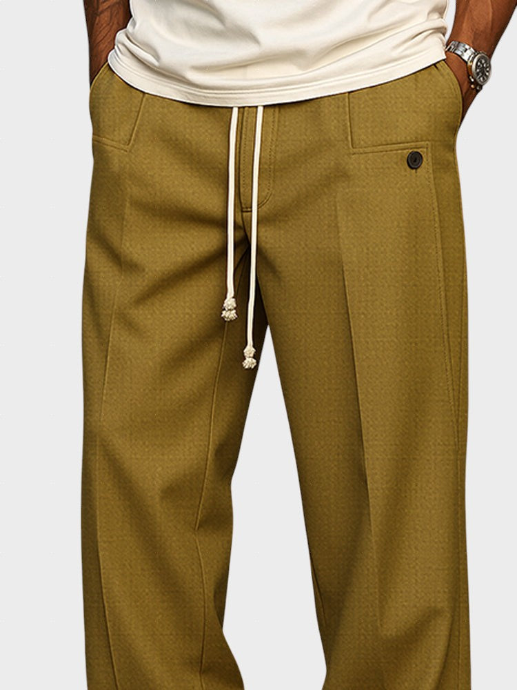 Dumitru - Pantaloni eleganți cu șnur de strângere