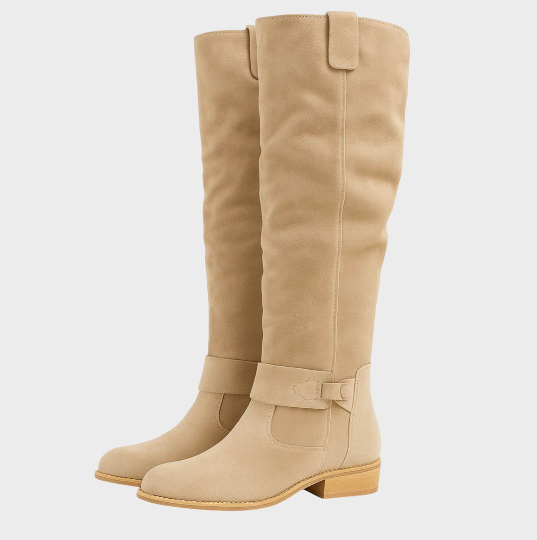 Doina - Cizme elegante din piele întoarsă